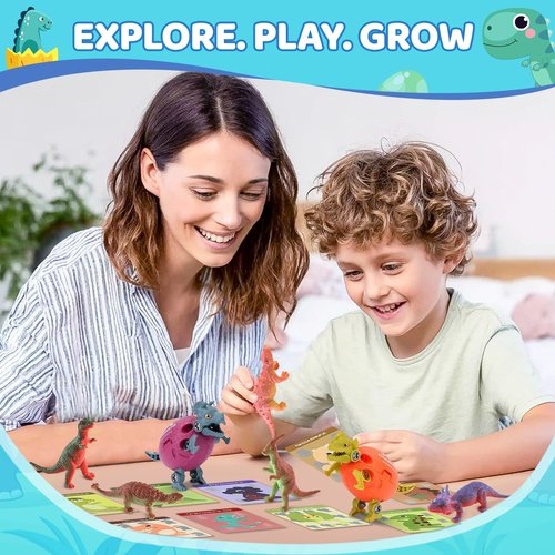 Bath Bombs for Kids with Surprise Toys Inside - 16 Pack Organic Dinosaur Bath Bombs Gift Set, Dinosaur Toys for Kid 3 4 5 6 7 8 9 Years, Easter Gifts for Kids, Easter Basket Stuffers, Bubble Bath Toys