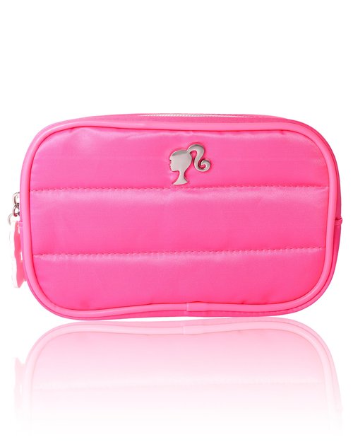 SALLY ROSE Barbie Pink Makeup Bag Official License, Pink Cosmetic Bag for Travel and Home