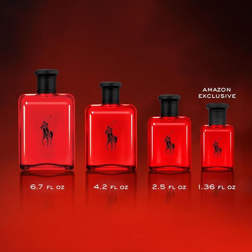 Ralph Lauren Fragrances - Polo Red Eau de Toilette - Men's Woody & Spicy Cologne - Medium Intensity with Grapefruit, Saffron & Redwood