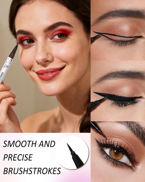 Skiennix Colored Liquid Eyeliner Pen - Black Waterproof, Long Lasting & Smudge-Proof | Perfect Valentine’s Day Gift
