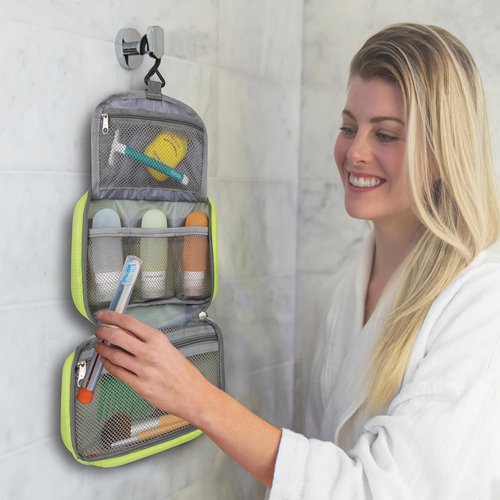 Travelon Compact Hanging Toiletry Kit - Organized Travel Solution | Durable & Lightweight Design