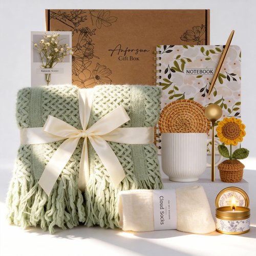 Gift Baskets for Women, Birthday Gifts for Women, Self Care Gift Baskets Care Package, Thank You, Get Well, Sympathy Inspirational Friendship Gifts for Mom, Grandma, Sister,Friends, Girls