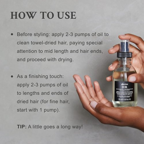 Davines OI Oil - Weightless Hair Oil for Dry, Coarse & Curly Hair | Control Frizz & Enhance Shine