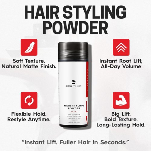 Skiennix Hair Powder for Men - Lightweight Texturizing & Volumizing Root Lifter, Matte Finish, 1 oz (30g)