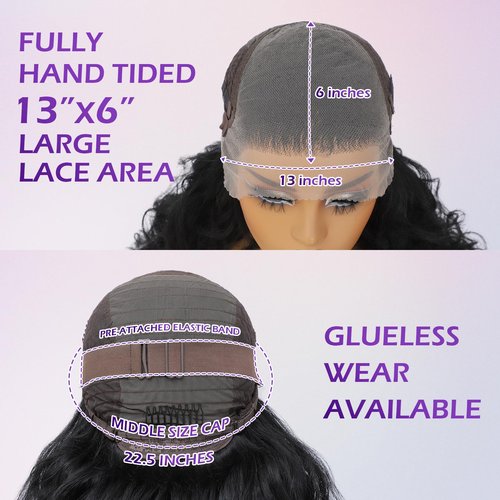 Felek Blonde 13x6 Synthetic Lace Front Wig Loose Wave HD Transparent Lace Frontal Wigs Pre Plucked Wear and Go Glueless Wigs for Black and White Women 24 inch Long Curly Wig #613