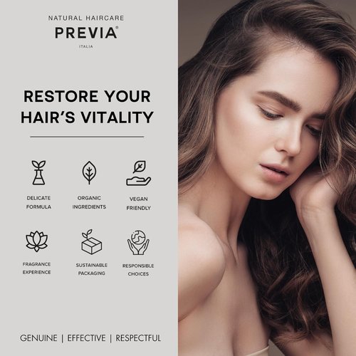 PREVIA Anti Frizz Leave-In Creme - Vegan Frizz-Control Styling Cream with Apricot Extract - 6.7 oz