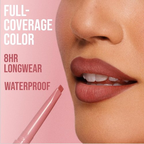 BUXOM Power Line Plumping Lip Liner - Long Lasting Waterproof Lip Pencil with Moisturizing Peptides & Vitamin E