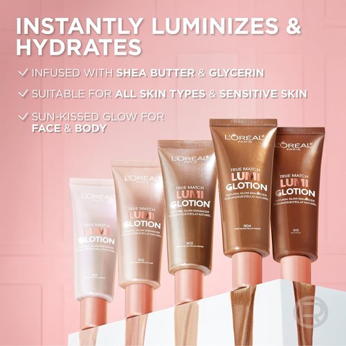 L'Oreal Paris True Match Lumi Glotion - Natural Glow Enhancer & Illuminator Drops, 904 Deep