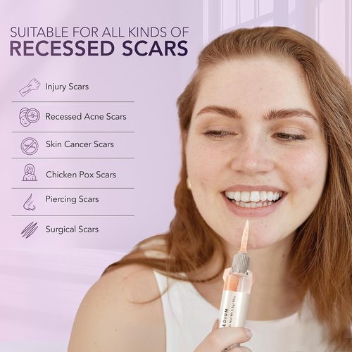 Dermaflage Scar Filler Refill - 4 Easy-To-Use Applicators for Flawless Skin Coverage