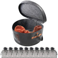 CODOHI Wig Storage Boxes,Wig Travel Cases Foldable for Multiple Wigs for Men and Women,Yarn Organizer, Cosmetic Cabinet Storage Bag (Dark Grey)