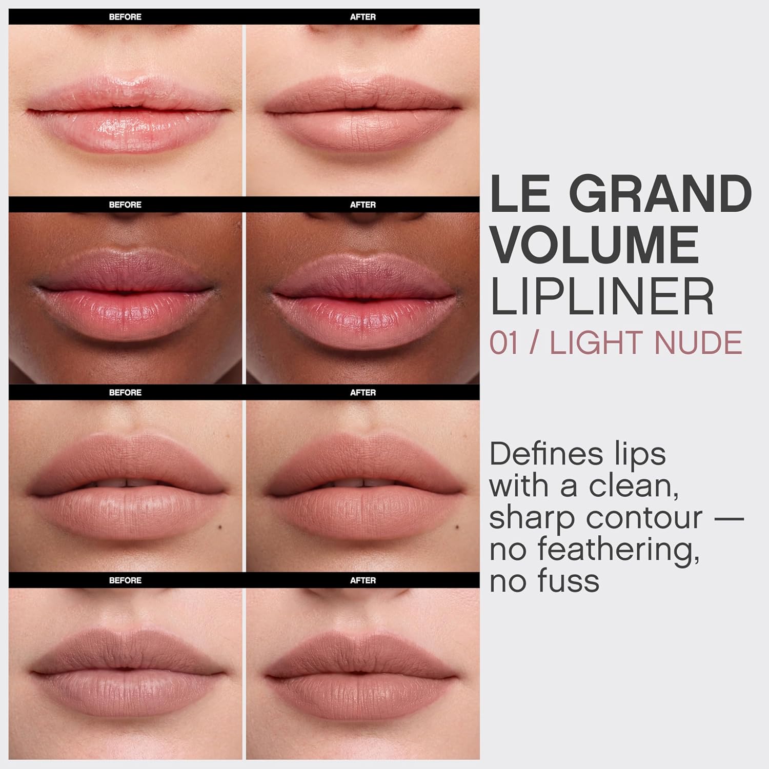 Vivienne Sabó Gel Lipliner - Long-Lasting, Smudge-Proof Lip Liner & All-Over Color | 01 Light Nude