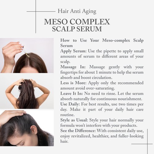 Meso-Complex Scalp and Hair Anti-Aging Serum – Revitalizing Scalp Treatment for Thinning Hair, Supports Fuller, Healthier-Looking Hair, 50 ml