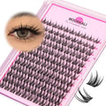 MOONKALI Natural Lash Clusters Wispy Fairy Eyelash Extensions 10-16MM CC Curly Manga Eyelash Clusters 120Pcs Individual Versatile DIY Lash Extension, Black