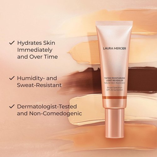 Laura Mercier Tinted Moisturizer - Light Revealer Skin Illuminator with SPF 25 | All-Day Hydration & Radiant Finish