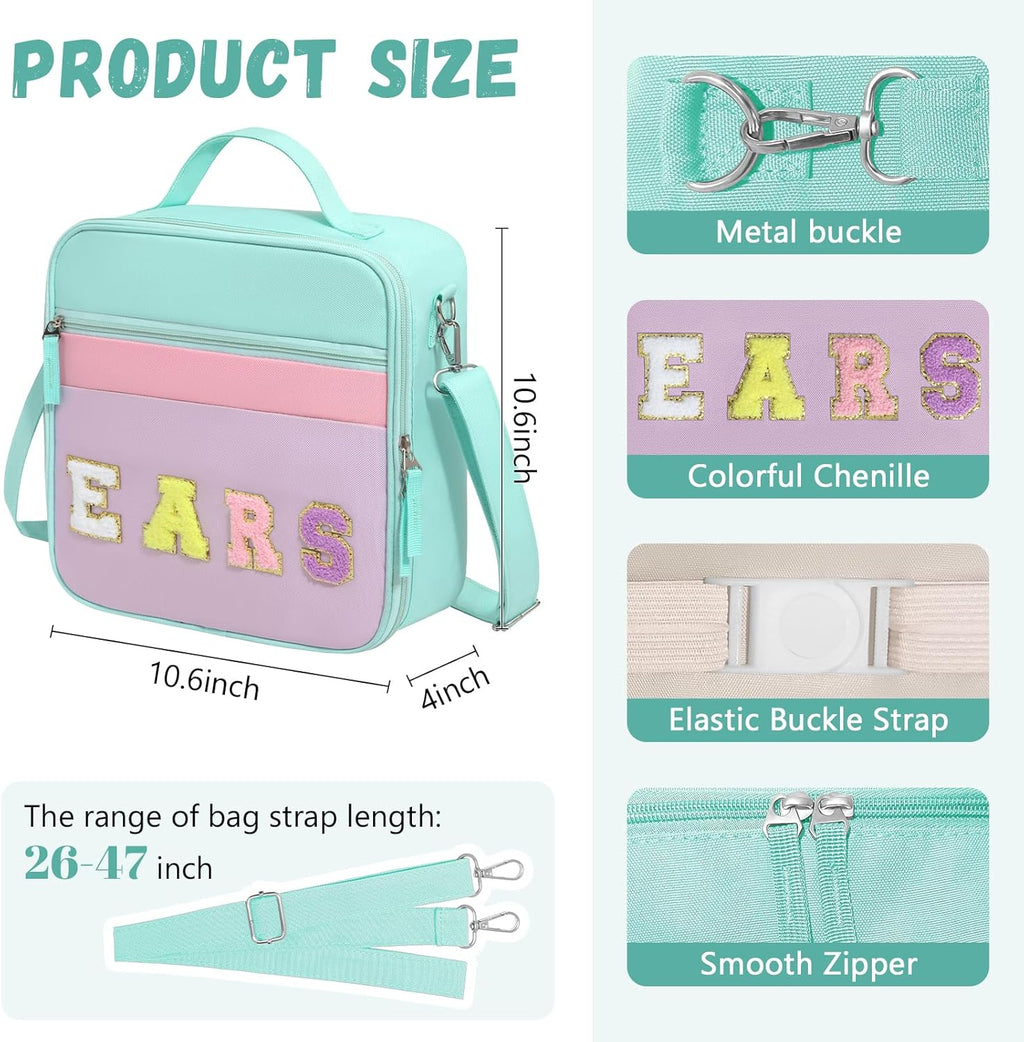 WOOMADA Travel Case for Mouse Ears - Stylish Headband Holder & Hair Accessories Organizer Bag