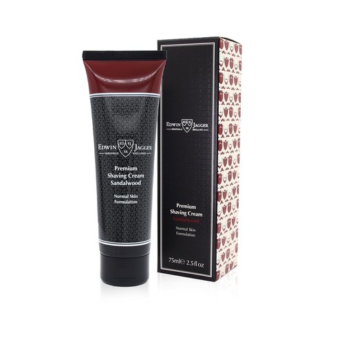 Edwin Jagger 99.9% Natural Premium Shaving Cream, 75ml Tube - Sandalwood, 2.5-Ounce