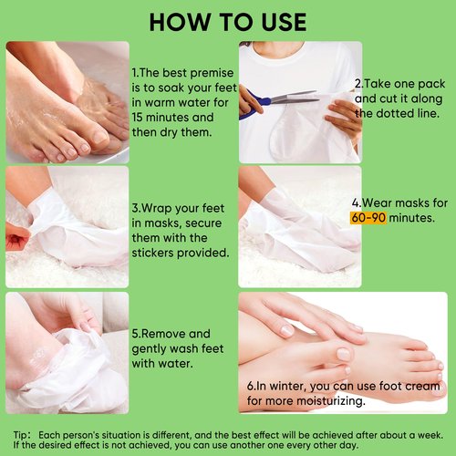 Berlaney Aloe Vera Foot Peeling Mask, Baby Feet Exfoliating Peel for Dead Skin Removal& Moisturizing Care, Dry Cracked Heels Relief, Softening Rough Feet Spa Socks, 3 Pairs Pack(Unisex)