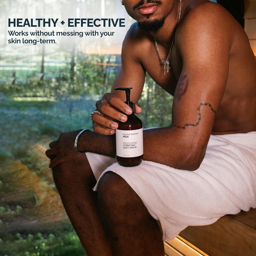 Nordisk Element Body Serum for Men - Lightweight Hydrating Serum with Hyaluronic Acid | 9.13 Fl Oz, Vegan Sandalwood Scent
