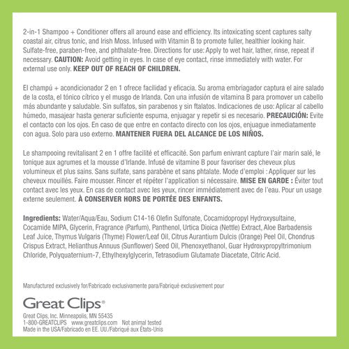 GREAT CLIPS LATITUDE 2-in-1 Shampoo + Conditioner | Daily Shampoo and Conditioner Set for Men | Promotes Full + Healthy Hair | 32oz | Packaging May Vary