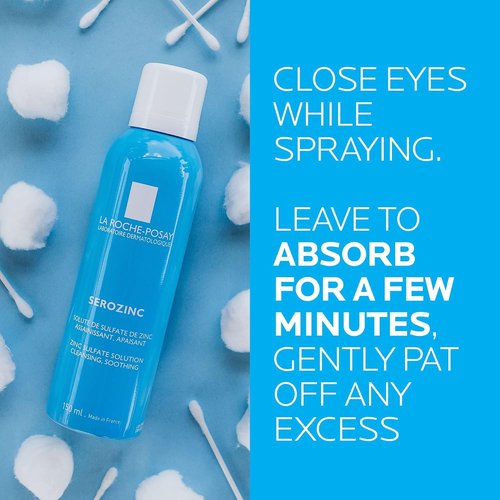 La Roche-Posay Serozinc Face Toner - Mattifying Zinc Spray for Oily & Acne-Prone Skin, 5 Fl Oz
