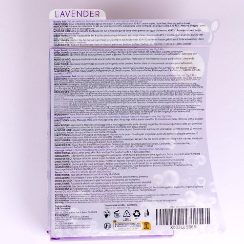nbc BeautiLab Pedicure Foot Soak Set - Upgraded 6 in 1 Foot Spa, Foot Bath Spa, Pedicure Kit for Tired & Dry Cracked Feet, Athletes Feet, Bad Odor, Softens Calluses (3 Set Lavender)