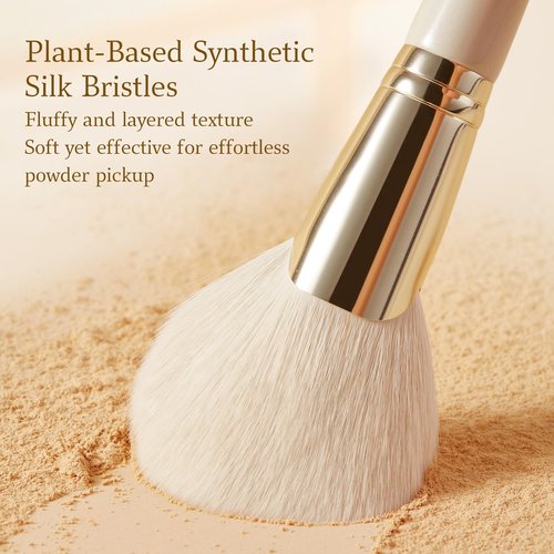 Bisque Series Small Shader Brush for Detailed Eyeshadow Application Painted Birch Handle with Soft Nylon Bristles MJ911