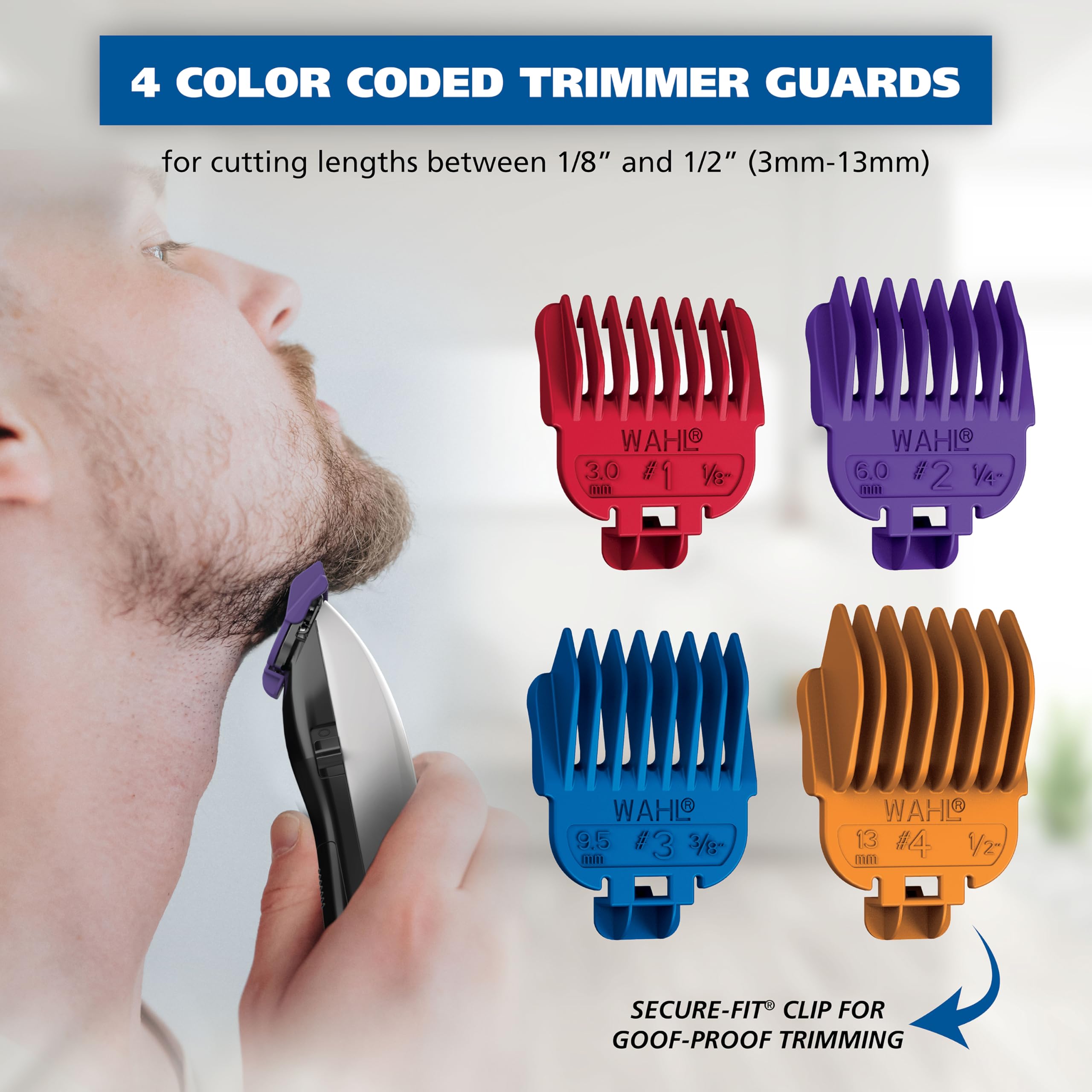 Wahl Lithium Ion Color Pro Rechargeable Cordless Hair Clippers for Men with Smart Charge Technology and Battery Hair Trimmer for Convenient at Home Haircutting & Touch Ups - Model 3026594