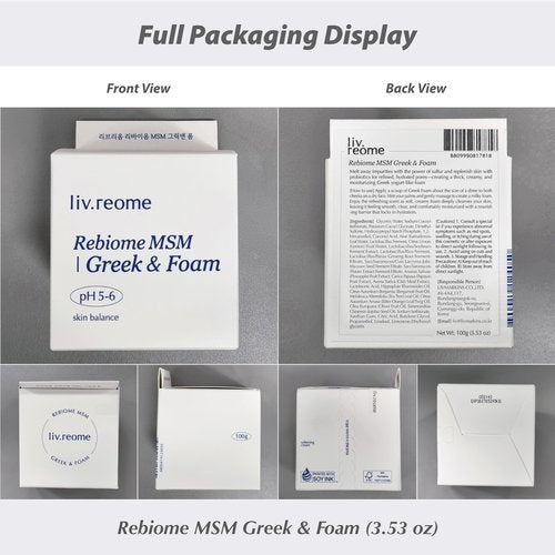 liv.reome MSM Sulfur Deep Pore Cleanser – Low pH Barrier-Respecting Face Wash, Pore Reset for Sensitive Skin