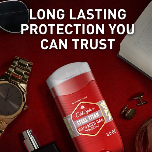 Old Spice Aluminum Free Deodorant for Men, 24/7 Odor Protection, 24/7 Freshness & Lasting Scent, Titan with Aged Oak Scent, 3.0 oz (Pack of 3)