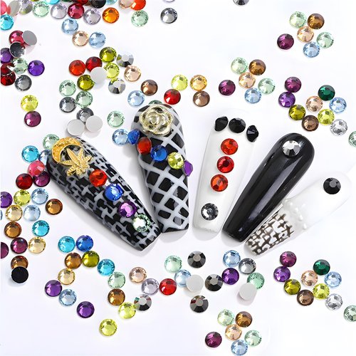 Flatback Rhinestones Round Gems for Nails Art and Crafts 620Pcs SS30 6mm Glitter Crystals Stone DIY Bags Clothes Shoes (Crystal Blue)
