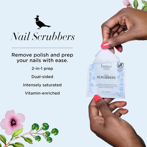 Butter LONDON Nail Polish Remover Pads - 2-in-1 Travel-Friendly Gel Wipes | Cruelty-Free & Paraben-Free