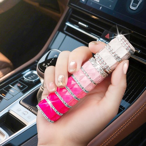 TTOYOUU Travel Perfume Atomizer Refillable Bottle, 12ml Rhinestone Mini Perfume Bottles Empty Refillable Travel Atomizer Sprayer with Funnel (Pink White)