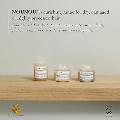 Davines NOUNOU Hair Mask - Nourishing Treatment for Bleached & Permed Hair | Adds Shine Weightlessly