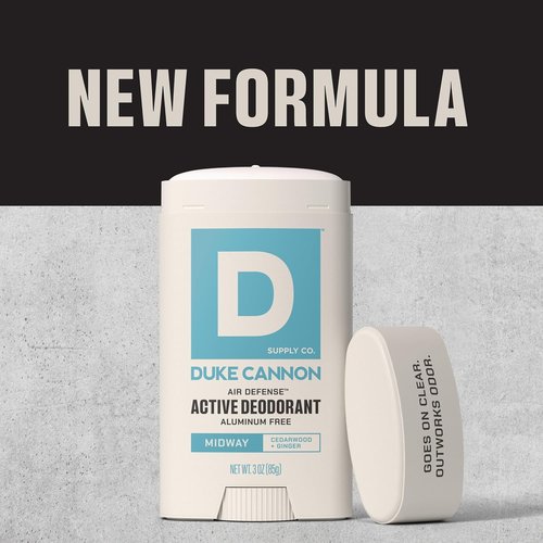 Duke Cannon Air Defense Deodorant - Aluminum-Free, Long-Lasting Citrus & Cedarwood, 3 oz