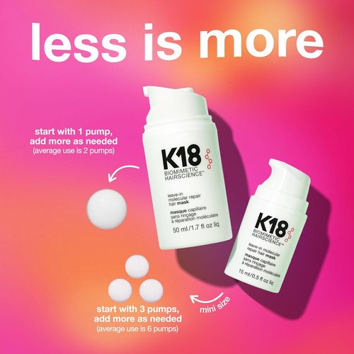 K18 Leave-In Hair Mask - Patented Formula for Lasting Repair of Dry, Frizzy, Damaged Hair | 4-Minute Recovery