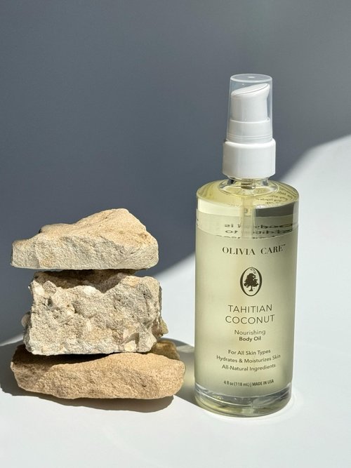 Olivia Care Tahitian Coconut Nourishing Body Oil, 4 fl oz, For All Skin Types