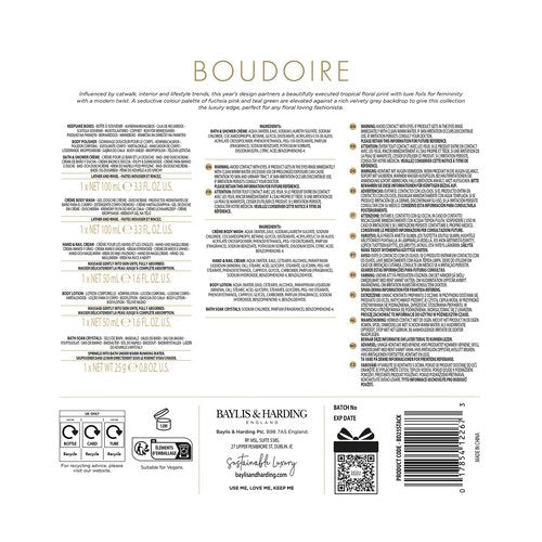 Baylis & Harding Boudoire Tropical Paradise Luxury Pamper Present Gift Set - Vegan Friendly