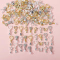 BJRSPGLS 40Pcs Heart Dangle Nail Charms Nail Rhinestones and Gems,Silver Gold Nail Jewels Charms Diamonds Stones for Nail Art,Valentines Love Star Dangling Nail Jewelry for Nails Design Variety