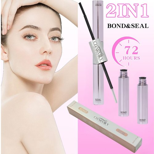 Lash Cluster Glue - Lash Bond and Seal Waterproof for Eyelash Clusters and Individual Lashes, Long Lasting DIY Cluster Lash Glue, Dual-Ended Design by Charmily (5ml+5ml)