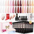 Morovan Poly Gel Nail Kit: All-in-One Beginners Practice Full Set With UV light & Slip Solution For Teens Nail Extension Gel Kit Starter At Home User Friendly & Salon Results for Home Manicures