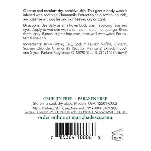 Mario Badescu Azulene Body Soap - Gentle Chamomile-Infused Wash for Dry & Sensitive Skin