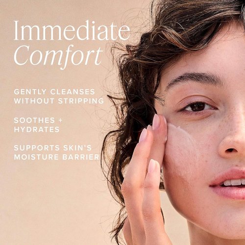 Farmacy Gentle Creamy Face Cleanser - Hydrating Formula with Aloe & Moringa Oil for Makeup Removal | 50ml