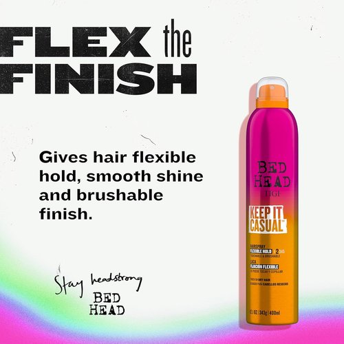 TIGI Bed Head Keep It Casual Hair Spray - Flexible Hold & Brushable Finish for Frizz Control | 9.1 oz