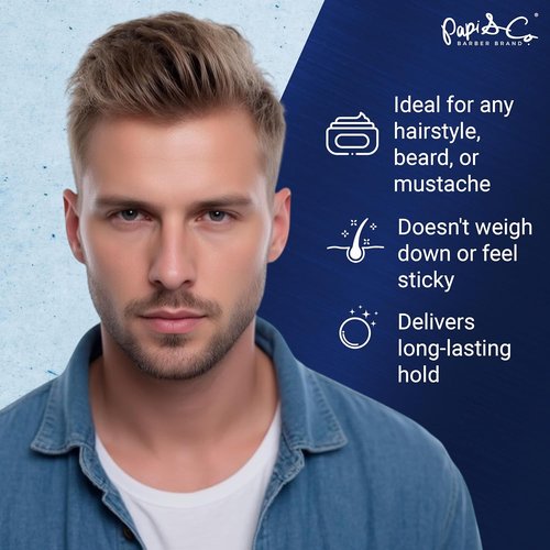 PAPI & CO. Men's Water-Based Pomade - Versatile Classic Hold Hair Product, No Residue, 115g