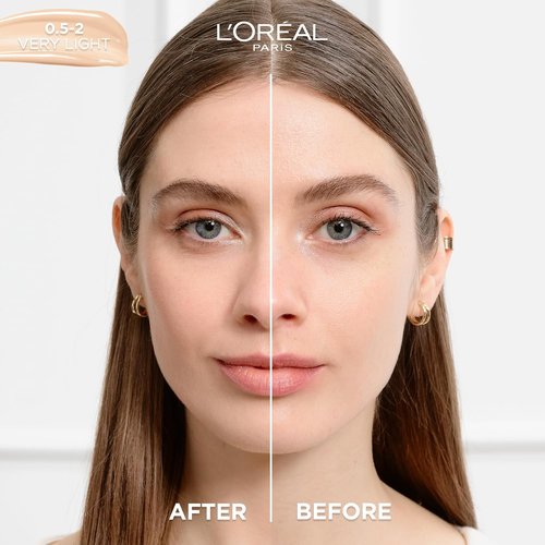 L'Oreal Paris True Match Nude Hyaluronic Tinted Serum Foundation - 1% Hyaluronic Acid, Very Light 0.5-2, 1 fl. oz.