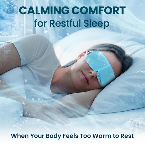 CHILL Self-Cooling Eye Mask for Puffy Under-Eyes, Dark Circles, Hyaluronic Acid Long-Lasting Disposable Cooling Eye Compress, Valentine's Day Gifts for Her, Spa and Self-Care Gifts for Women and Men