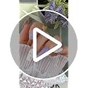 Semi Cured Gel Nail Art Sticker Wrap - White Purple Flower, 20 Strips