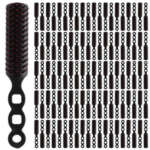 110 PCS Bulk Hair Brushes for Homeless, Hair Brush for Curly Hair, Detangling Hair Brush with Nylon Bristles, Individually Wrapped, Suitable for men and women, Hotel, Nursing Home, Charity, Church, Tr