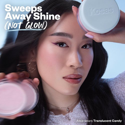 Kosas Cloud Set Loose Powder – Translucent Setting + Blurring Talc-Free Face Powder in Translucent Candy (Ultra Sheer Pink)