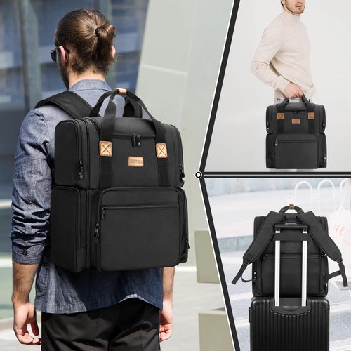 BAFASO Tattoo Backpack with 3 Inner Removable Pouches, Tattoo Case Holds Tattoo Stencil Printer and Tattoo Supplies (Bag Only), Black